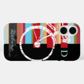 cyclus/cyclus en strepen op maat gemaakt Case-Mate iPhone case (Achterkant (horizontaal))