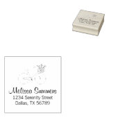 Cyclus met een Vloeradres Rubberstempel (Gestempeld)