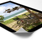 Cyclus tegen bomen poster (Hoek)