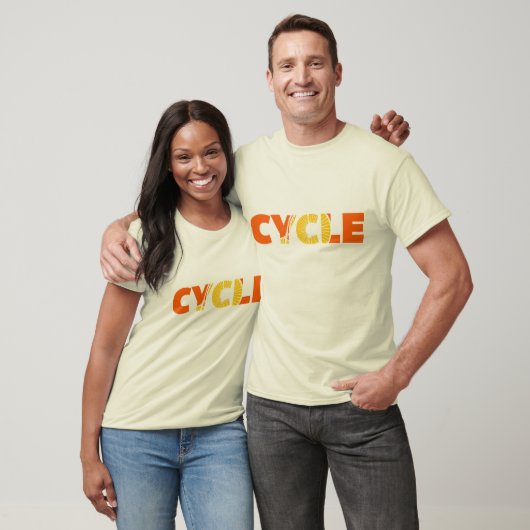 Cyclus Tekstontwerp T-shirt (Unisex)
