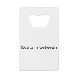 Cyclus tussen kredietkaart flessenopener