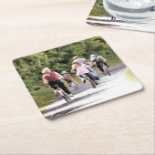 CYCLUS VIERKANTE KARTONNEN ONDERZETTER (Schuin)