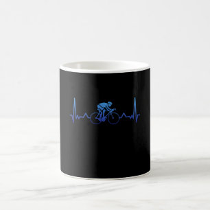 Cycluscyclus hartslag fietsen Cyclisch Cadeau Koffiemok
