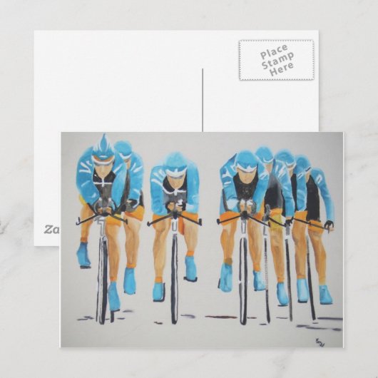 Cyclusrace Briefkaart (Voorkant / Achterkant)