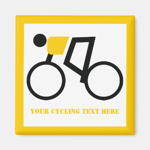 Cyclusrijder die zijn fiets gebruikt magneet