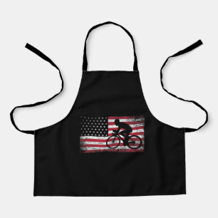 Cyclusrijwiel Amerikaanse vlag op 4 juli Schort