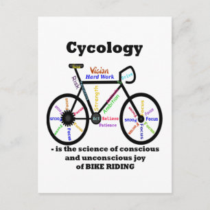 Cycologie the Science of the Joy of Bike Riding Fu Briefkaart
