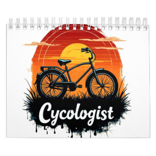 Cycologist Bike Adventure: Sunset Graphic T-shirt Kalender