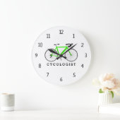 Cycologiste Neon Green Bicyclette Grande horloge (Maison)