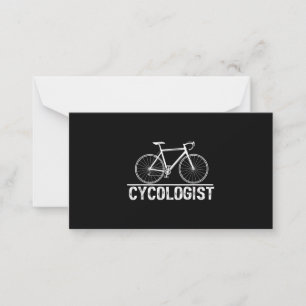 Cycoloog Bike Cycling Bicycle Notitiekaartje