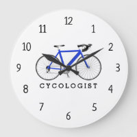 Cycoloog Blue Bicycle Large Clock