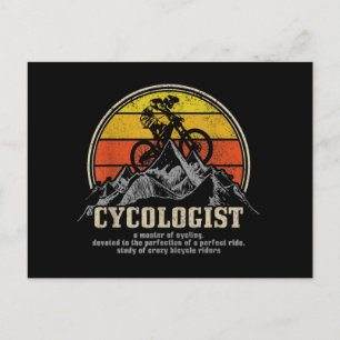 Cycoloog Definition Funny Mountain Bike MTB Briefkaart