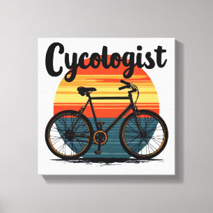 Cycoloog: Energetic Biker T-shirt – voor Fietsen Canvas Afdruk