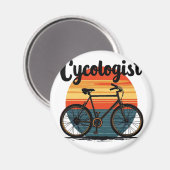 Cycoloog: Energetic Biker T-shirt – voor Fietsen Magneet (Voorkant / Achterkant)