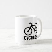 Cycoloog Fietsen Verjaardag Cool Fiets Lover Leuk Koffiemok (Voorkant rechts)