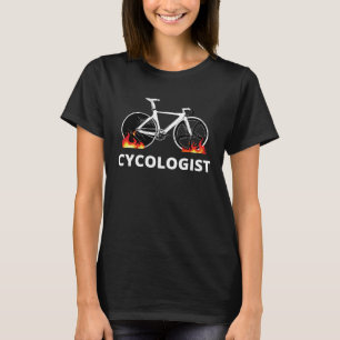 Cycoloog Flaming fiets Fietsen Fietser GIF T-shirt