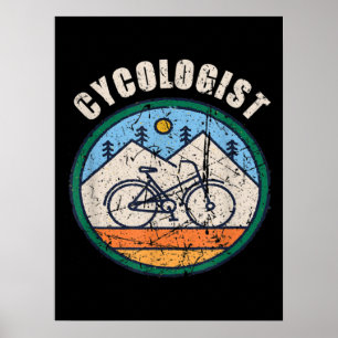 Cycoloog Funny Bicycle Cycling Gift Poster