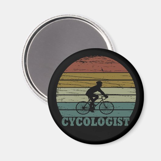 Cycoloog Funny Cycling gezegde Magneet (Voorkant / Achterkant)