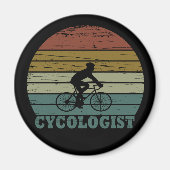 Cycoloog Funny Cycling gezegde Magneet (Voorkant)