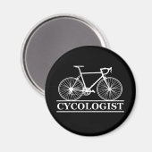 Cycoloog Funny Cycling gezegde Magneet (Voorkant / Achterkant)