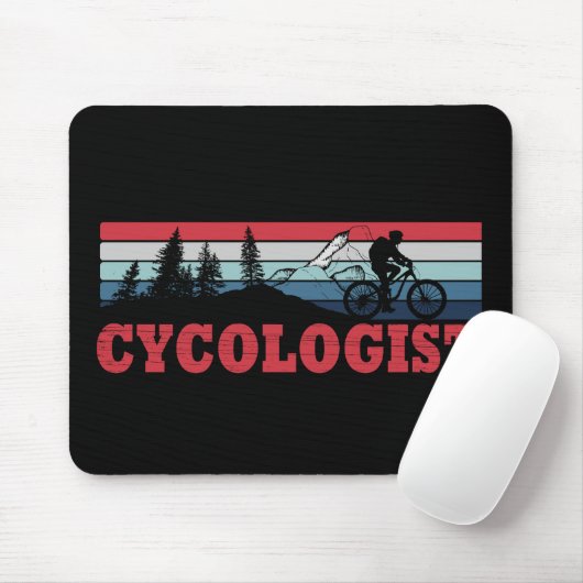 Cycoloog Funny Cycling gezegde Muismat (Met muis)