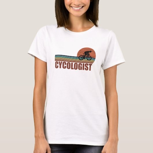 Cycoloog Funny Cycling gezegde T-shirt (Voorkant)
