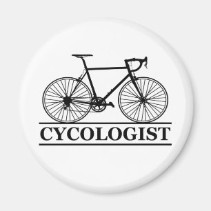 Cycoloog Funny Cycling voor fietsers en fietsers Magneet