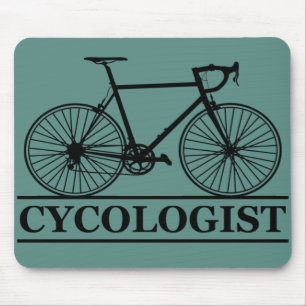 Cycoloog Funny Cycling voor fietsers en fietsers Muismat