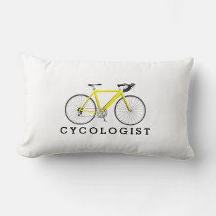 Cycoloog gele fiets wit kussen