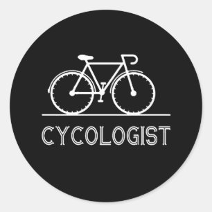 Cycoloog Gift Vertrouw me dat ik cycoloog-Mannen Ronde Sticker
