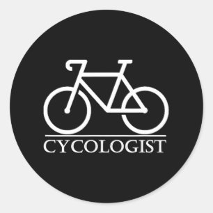 Cycoloog Grappige Psychologie Fietsfietser Ronde Sticker