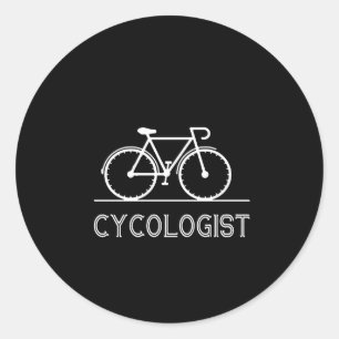 Cycoloog Lover Gift Cycling Mountain Gift Ronde Sticker