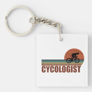 Cycoloog MTB fietser grappig fietsen Sleutelhanger