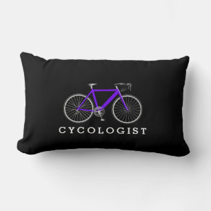 Cycoloog Paarse fiets op zwart Kussen