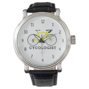 Cycoloog Yellow Bicycle Horloge