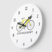 Cycoloog Yellow Bicycle Large Clock Grote Klok (Hoek)