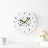 Cycoloog Yellow Bicycle Large Clock Grote Klok (Huis)