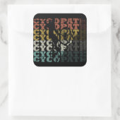 Cycopaat grappig fietsen vierkante sticker (Tas)