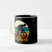 Cycopath/Cycling/fiets Tweekleurige Koffiemok (Voorkant links)