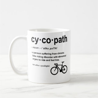 Cycopath Definition Funny Biker Addict Cycling Koffiemok