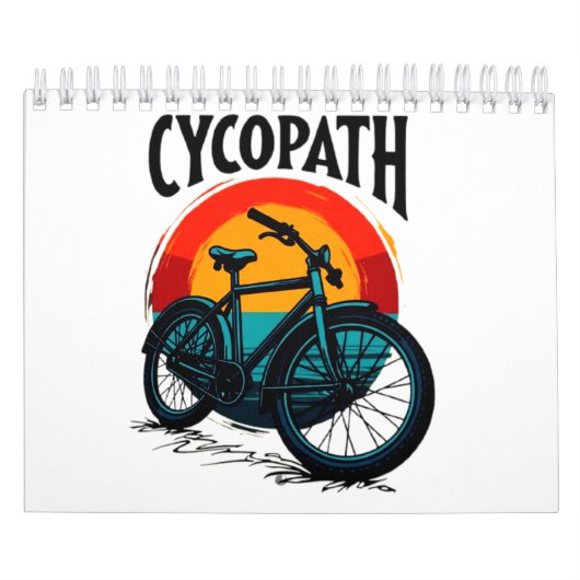 Cycopath: Energetische fiets met zonsondergang Gra Kalender (Hoes)