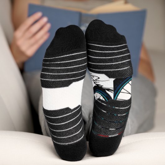 Cycopath: Energetische fiets met zonsondergang Gra Sokken (Onderkant)