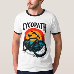 Cycopath: Energetische fiets met zonsondergang Gra T-shirt