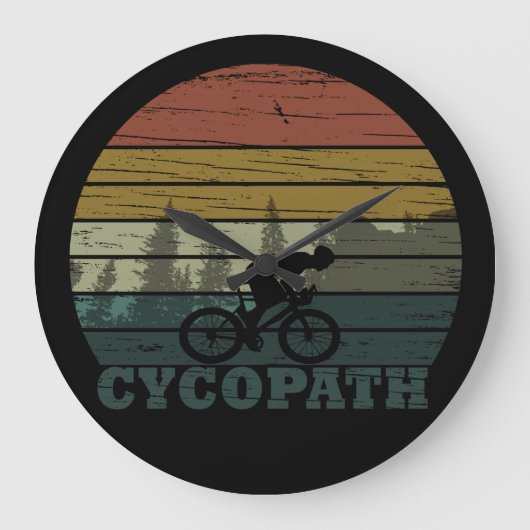 Cycopath Funny Biking gezegde Grote Klok (Voorkant)