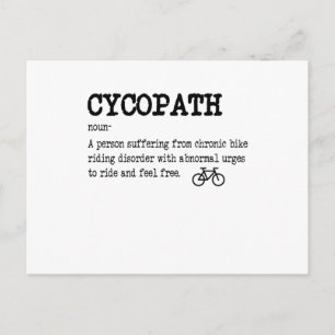 CYCOPATH Funny Cycling Bicycle Rider Cyclist Briefkaart