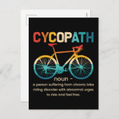 Cycopath Funny Cycling for Cyclists and Bikers Feestdagenkaart (Voorkant / Achterkant)