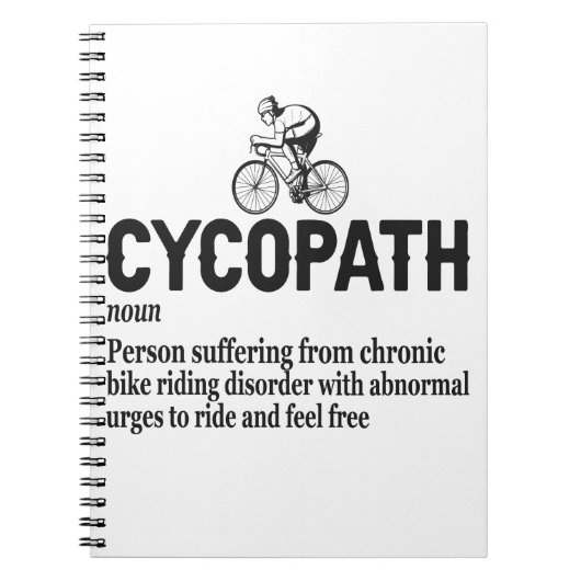 Cycopath Funny Cycling for Cyclists and Bikers Notitieboek (Voorkant)