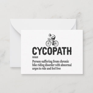 Cycopath Funny Cycling for Cyclists and Bikers Notitiekaartje