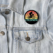 Cycopath Funny Cyclist Ronde Button 5,7 Cm (In situ)