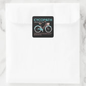 Cycopath Funny Cyclists Vierkante Sticker (Tas)